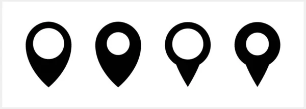 Ikona Wskaźnika Mapy Odizolowana Symbol Lokalizacji Gps Ilustracja Akcji Stencil — Wektor stockowy