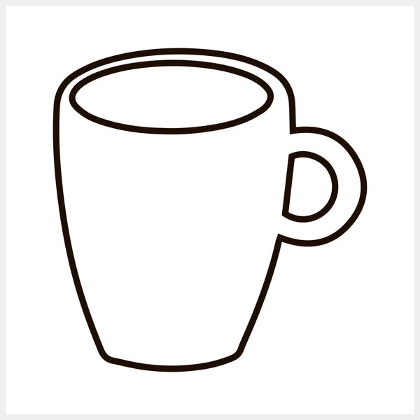 Doodle Koffie Kopje Thee Koffie Clipart Geïsoleerd Schets Vector Stock — Stockvector