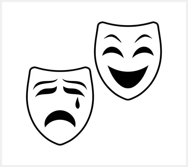 Masque Théâtre Clipart Croquis Vecteur Illustration Stock Eps — Image vectorielle
