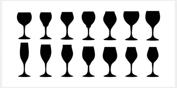 Wine Glass Toast Icon Isolated Stencil Hand Dravn Vector Stock — Stock Vector