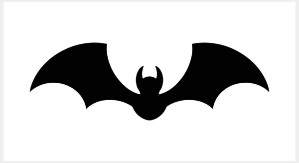 Stencil Bat Aislado Arte Dibujado Mano Símbolo Halloween Ilustración Animal — Vector de stock