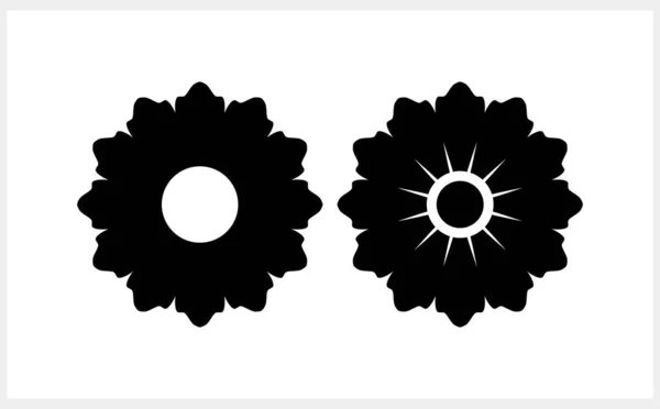 Stencil Flower Icon Isolated Cartoon Clipart Vector Stock Illustration Eps — Image vectorielle