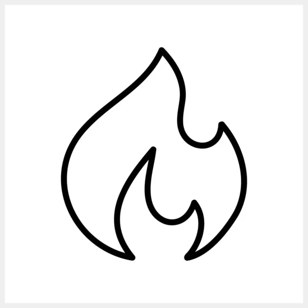 Иконка Огня Изолирована Гравировка Клипарта Рисунок Векторного Набора Eps — стоковый вектор