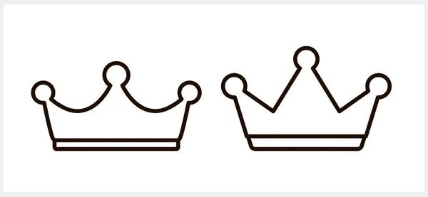 Ikona Doodle Crown Izolována Skica Clipart Vektorová Ilustrace Eps — Stockový vektor