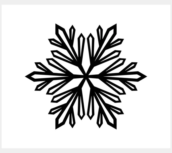 Ícone Floco Neve Isolado Natal Emblema Inverno Design Natal Ilustração — Vetor de Stock