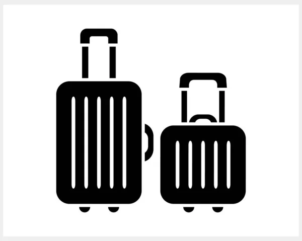 Koffer Ikone Isoliert Gepäckstück Schablonenvektorstock Illustration Eps — Stockvektor