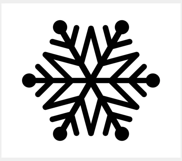 スノーフレークアイコンを隔離 クリスマスと冬の紋章 Xmasデザイン ベクターストックイラスト Eps — ストックベクタ