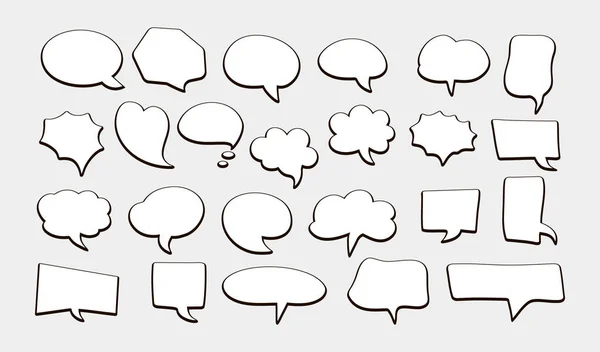 Doodle sohbet klubü. El çizimi konuşma sembolü. Taslak vektör stok çizimi. EPS 10