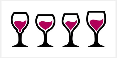 Şarap kadehi tost ikonu izole edildi. Kalıplı El çizim Vektörü hisse illüstrasyonu EPS 10