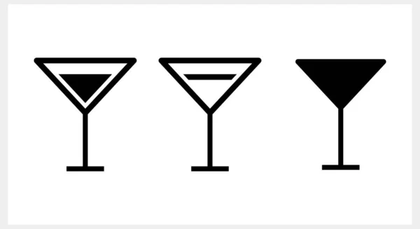 Cocktail Icon Isolated Drink Stencil Clipart Engraving Vector Stock Illustration — ストックベクタ