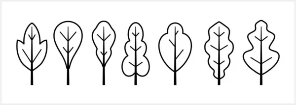 孤立したツリーアイコンをかわす スケッチクリップベクトルストックイラスト Eps — ストックベクタ