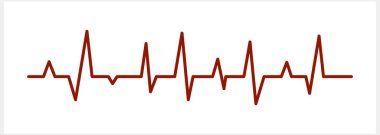 Tıbbın kalp ikonu. Taslak vektör stok çizimi. EPS 10