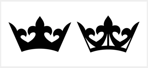 Ikona Doodle Crown Izolována Stencil Clipart Vektorová Ilustrace Eps — Stockový vektor