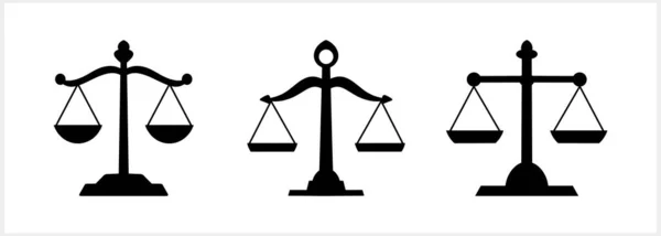 正義の尺度法と倫理シンボルの裁判所重みアイコンベクトルストックイラストEps — ストックベクタ