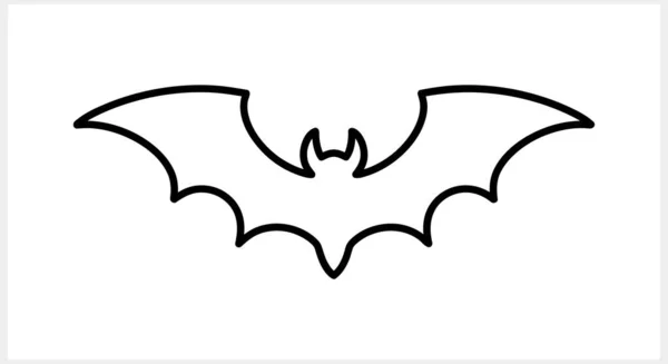 Pipistrello Isolato Arte Disegnata Mano Simbolo Halloween Illustrazione Stock Vettoriale — Vettoriale Stock