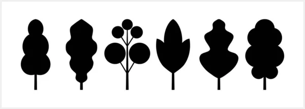 Doodle Baum Symbol Isoliert Schablonencliparts Vector Stock Illustration Eps — Stockvektor