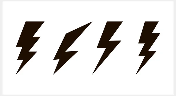 Ikona Wyładowań Atmosferycznych Moc Ładowania Grzmotów Dla Energii Elektrycznej Baterii — Wektor stockowy