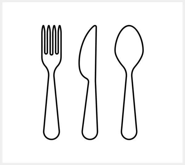 Cuchara Tencil Cuchillo Icono Aislado Clipart Alimentos Vector Stock Illustration — Archivo Imágenes Vectoriales