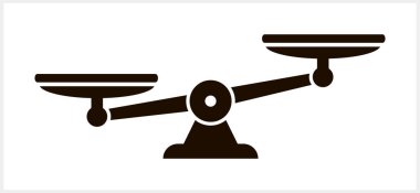 Adalet pulları, Hukuk ve Etik Mahkemesi 'nin ağırlık simgesi Vektör hisse senedi illüstrasyonu EPS 10' u oluşturdu