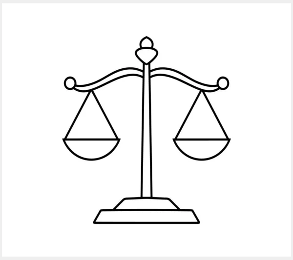 司法クリップアートの規模法と倫理シンボルの裁判所重量アイコンベクトルストックイラストEps — ストックベクタ