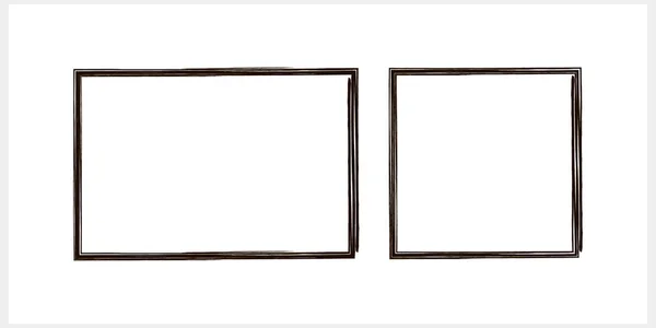 Modèle Grunge Dessiné Main Frame Clipart Illustration Vectorielle Stock Eps — Image vectorielle
