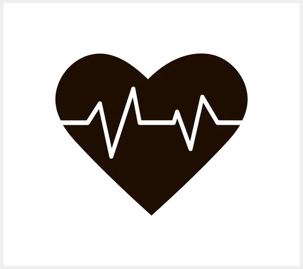 Tıbbın Kalp Ikonu Stencil Vektör Stok Illüstrasyonu Eps — Stok Vektör