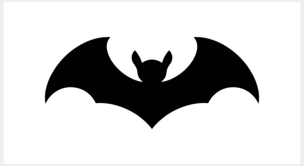 Stencil Bat Izolován Ručně Kreslené Umění Halloween Symbol Ilustrace Zvířecích — Stockový vektor