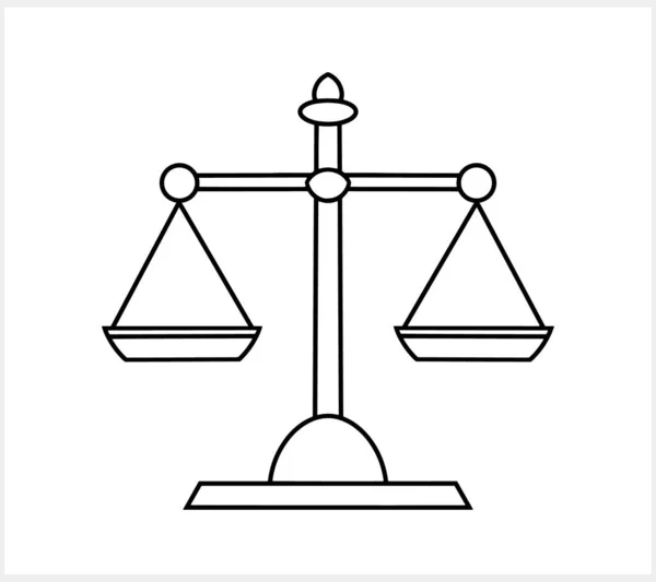 Skalor Rättvisa Klipp Konst Domstolen Och Etik Symbol Vikt Ikon — Stock vektor