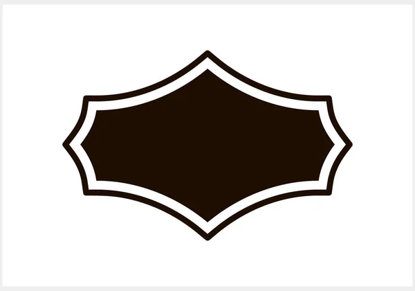 Schablone Abzeichen Symbol Isoliert Rahmen Rand Vektor Stock Illustration Eps — Stockvektor