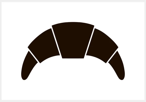 Doodle Croissant Icon Рука Тягла Їжу Приклад Векторного Олівця Епс — стоковий вектор