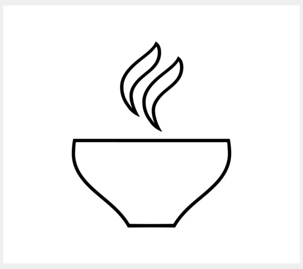 スープカップのアイコン ホットフードのシンボル 茶葉を冷ます ベクターストックイラスト Eps — ストックベクタ