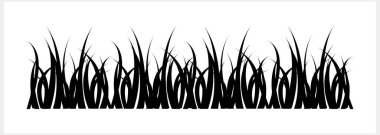 Sınırlar. Esmer ve çimen. Bir tutam çimen. Vektör stok illüstrasyonu EPS 10