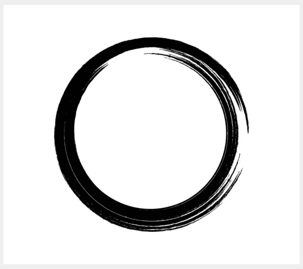 Κύκλος Χέρι Που Σύρεται Grunge Κηλίδες Στρογγυλό Πλαίσιο Σύνορο Clipart — Διανυσματικό Αρχείο