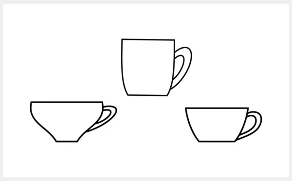 Ícone Copo Sopa Símbolo Comida Quente Doodle Clipart Chá Ilustração — Vetor de Stock