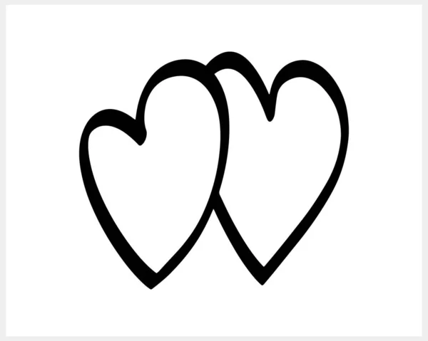 Εικονίδιο Της Καρδιάς Του Σκετς Απομονώθηκε Εικονογράφηση Διανυσμάτων Eps — Διανυσματικό Αρχείο