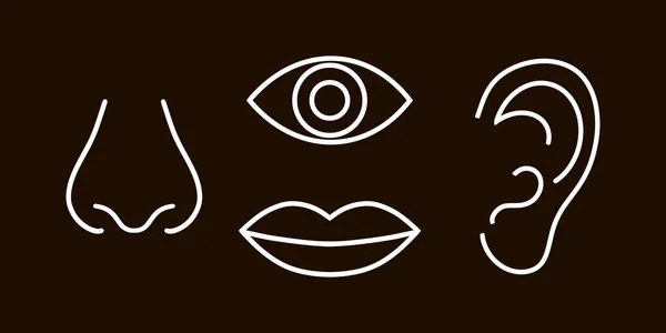 Klottra Del Ansiktet Människor Handritad Clipart Skiss Vektor Stock Illustration — Stock vektor