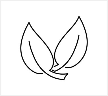 Kara eaf simgesi izole edildi. Stencil clipart Vector hisse çizimi. EPS 10
