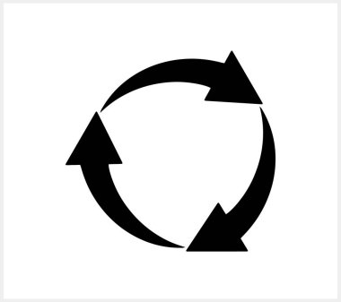 Circle arrow clipart isolated Stencil recycle symbol Vector stock illustration EPS 10