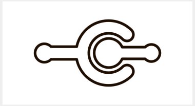 Bağlantı simgesi izole edildi. Robot resim teknolojisi Clipart Vector hisse illüstrasyonu EPS 10