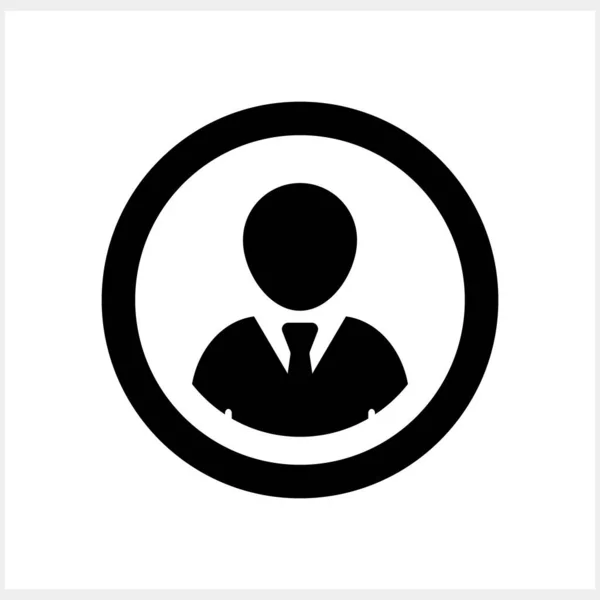 Avatar Circle Icon Isolated Stencil People Icon Man Vector Stock — 图库矢量图片