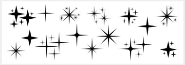 Doodle yıldız ikonu izole edildi. Selamlamayı kutlayın. Vektör hisse senedi çizimi. EPS 10