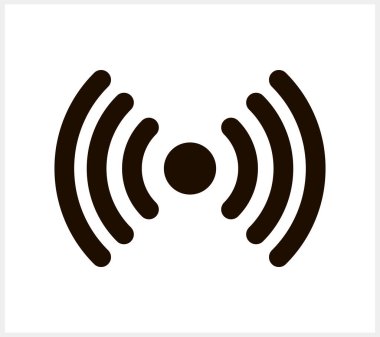 Stencil wifi simgesi izole edilmiş echnologe clipart Vector stock illustration EPS 10