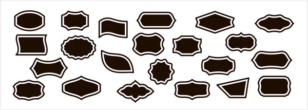 Icône Badge Pochoir Isolé Frame Border Vector Illustration Stock Eps — Image vectorielle