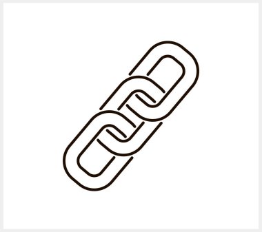 Bağlantı simgesi izole edildi. Zincir halka sembolü. Sketch Hyperlink vektör stok illüstrasyonu EPS 10