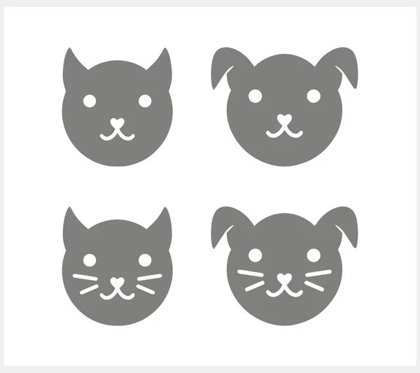 Doodle Kot Pies Clipart Odizolowany Ręcznie Rysowana Sztuka Zwierzę Szablonów — Wektor stockowy