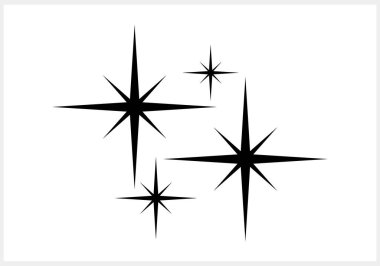 Doodle yıldız ikonu izole edildi. Selamlamayı kutlayın. Vektör hisse senedi çizimi. EPS 10