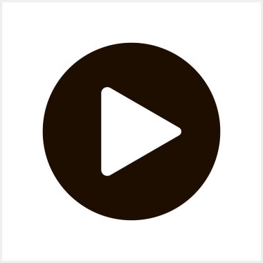 Oynatma düğmesi simgesi Stencil pictogram Vektör hisse illüstrasyonu EPS 10