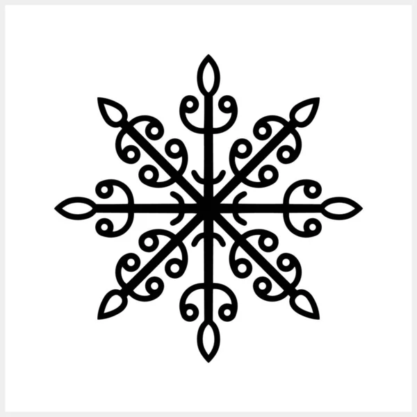 Schneeflocke Symbol Weihnachten Und Winter Emblem Weihnachtsdesign Vektor Stock Illustration — Stockvektor