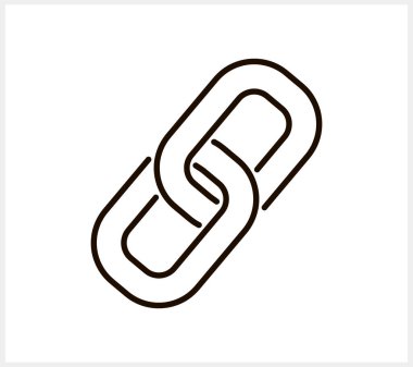 Bağlantı simgesi izole edildi. Zincir halka sembolü. Sketch Hyperlink vektör stok illüstrasyonu EPS 10