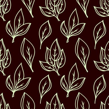 Yapraksız desen. El çizimi sanat eseri. Çizgi film vektör stok çizimi. EPS 10